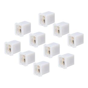 uxcell Automotive Cartridge Fuse 48V 25A Female Terminal J Case Box Low Profile for Car Truck White 10pcs