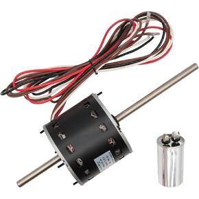 RV Fan Motor with Capacitor 1/3 HP 115 Volts 3.4 Amps 2 Speed Compatible with 6000 & 8000 series units Replace D1092 7184-0156 7184-0432 1468-306