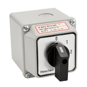 Universal Rotary Cam Selector Changeover Switch, LW28-20/0123.3D, 660V 20A, 4 Position, 3 Phase, 12 Terminals, CE, with Master Switch Exterior Box LW28-20/4
