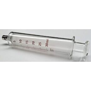Air-Tite Glass Syringe, Metal Luer Lock, 30 mL