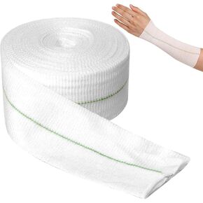 Tubular Bandage Elastic Sport Bandage 2inch x 32.8 feet Reusable Bandage Sleeve Stretch Dressing Retainer Tubular Elastic Gauze Bandage Stockinette Tubing for Arm Knees Legs
