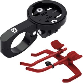 Integrated Aero Bar Bike Computer Mount,Aero Bars Mount Designed for 22.2mm & 22.4mm TT Bike Bars Work for Garmin,for Wahoo,for Bryton & for Cateye,Cycling Out Front Mount for Bike Rider(Long Version)