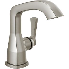 Delta Faucet Stryke Single Hole Bathroom Faucet, Gold Single Handle Bathroom Faucet, Bathroom Sink Faucet, Metal Push Pop-Up Drain, Lumicoat Champagne Bronze 576-CZ-PR-MPU-DST