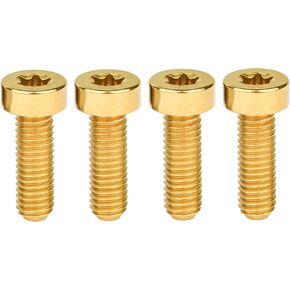 Titanium M5x15mm Torx Head Bolt for Bicycle Bottle Cage Brake Stem Pack of 4