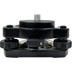 Tribrach with Optical Plummet & Fixed Adapter, Diameter 60mm, 5/8InX11 Mount Rotate Screw for Surveying Equipment RTK Base Station GPS GNSS Easy Install Easy to Use, Black