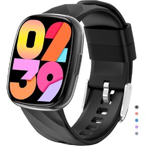 Smart Watch for Kids, Kids Fitness Tracker Watch for Boys Girls Ages 5-15, Activity Tracker, Heart Rate Sleep Monitor, IP67 Waterproof, Pedometer, Sport Modes, Puzzle Game, S60K Black