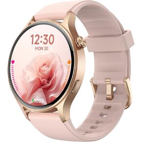 Fitpolo Smart Watch for Women, 1.32" AMOLED Touchscreen, Make/Answer Calls, Heart Rate SpO2 Monitor, Fitness Tracker, IP68 Waterproof, Compatible with iOS & Android, Sleep & Activity Tracking
