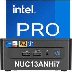 Intel NUC 13 Pro, Arena Canyon NUC13ANHi7 Mini PC with Core i7-1360P Processor, Intel Iris Xe Graphics, 32GB RAM&1TB NVMe SSD (12C/16T/18M Cache,Up to 5.0GHz) Support 8K/WiFi6E/BT5.3-Win11 Pro