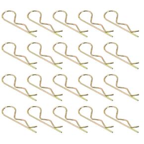 uxcell 70Pcs 2.5mmx65mm Zinc-Plated Carbon Steel R Shaped Spring Cotter Pins, R Clips Cotter Pin Spring Fastener for Household Appliances, Sports Equipment, Car Mechanics Repair (Colored)