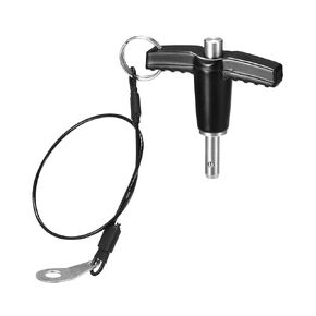 8mmx30mm(DXL) T Handle Quick Release Pin - Good for Quickly Connecting and Hooking Up Components - 304 Stainless Steel Ball Locking Pin with Push Button - Black/Silver