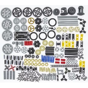 270PCS Technic-Parts.Gear-Differential-Gearbox-Rack,Pin-Connector Axle Cross Axle-Connector-Piece-Set Chain-Link-Pins Connector Joints Brick Building-Bricks-Block-Technical Toys