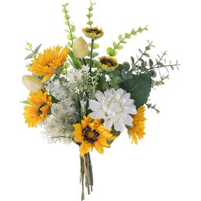 KPJ Artificial Flowers Bouquet, Fake SunFlower Bouquet, Wedding Bouquets for Bride, Fall Flowers Artificial for Decoration, Floral Arrangement Decor, Home Decore, Room Décor, Office Décor, Hotel décor