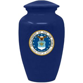 Beautiful Air Force Keepsake Cremation Urn for Human Ashes - Adult Keepsake Funeral Urn Handcrafted