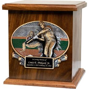 Baseball Memorial Wooden Cremation Urn-Sports Funeral Urns- with Personalization