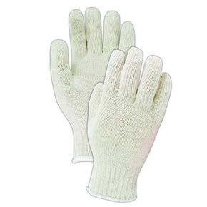 MAGID KnitMaster T1932 Seamless 7 Gauge Cotton/Polyester Knit Gloves, 36 Pairs, Size 9/L, Natural