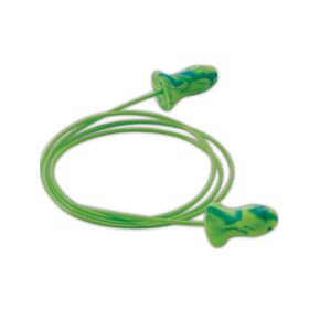 6632 Meteors Foam Corded Earplug, Small, Green (Pack of 100)