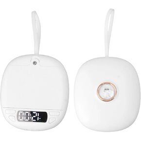 VINGVO Alarm Clock, Portable Digital Shock Alarm Clock, Bed Shaker Vibrating Alarm Clock, Battery Operated Clocks Digital, White Alarm Clock for Heavy Sleepers