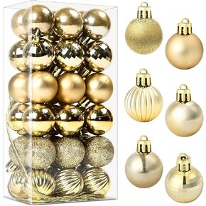 36Pcs Christmas Balls Ornaments, Shatter Proof Christmas Bulbs Ornaments, Christmas Tree Decorations Set, Decorative Hanging Ornaments(Purple, 1.2 inches)
