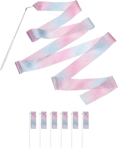 Uxcell شريط الرقص المتلألئ شريط فلاش الجمباز اللافتات شريط الرقص الحريري اللامع للرقص in Saudi Arabia
