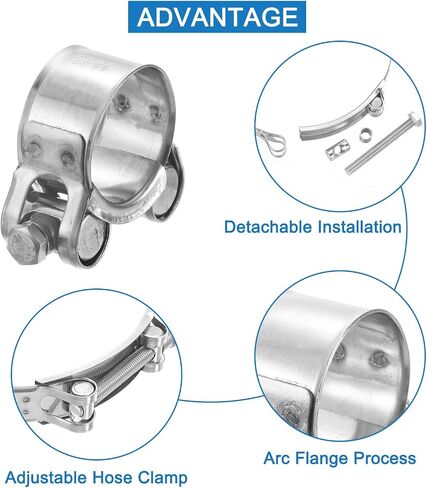 uxcell 4 قطع T-Bolt خرطوم المشبك نطاق العمل 20-22 مم 201 الفولاذ المقاوم للصدأ مدخل المبرد المشابك قابل للتعديل أنبوب المشابك لأنابيب الأنابيب in Kuwait