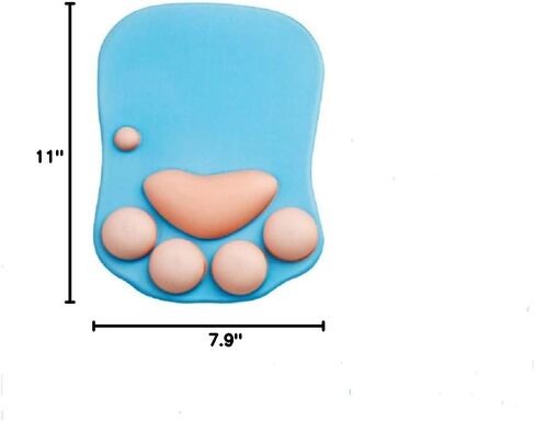 WESAPPINC Cat Paw Mouse Pad with Wrist Support Soft Silicone Wrist Rests Non Slip Ergonomic Mousepad for Office Computer Gaming Desk Decor (10.7x7.8x0.9'') (Black Cherry), large in Kuwait