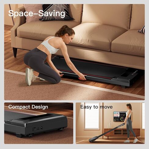 جهاز سير CURSOR FITNESS تحت المكتب، وسادة مشي للمنزل الصغير، 2.5 حصان هادئ بدون فرشاة، سعة 265 رطل in Kuwait