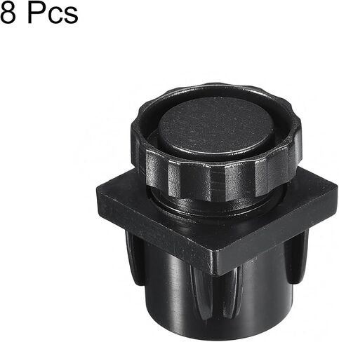 uxcell 8Pcs Inserts for Square Tubes with Leveling Feet, for 25x25mm Dia Square Tube, Black Plastic Furniture Chair Leg Plug Blanking End Caps Insert Plugs in Saudi Arabia