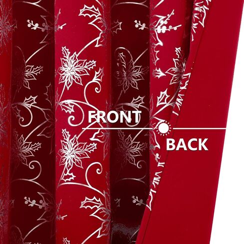 ستائر عيد الميلاد من فراميكس لغرفة المعيشة، ستائر تعتيم البونسيتة مطبوعة برقائق ذهبية لغرفة النوم، ستائر وستائر نوافذ عيد الميلاد، ستائر زهرية حمراء جروميت بطول 84 بوصة، مجموعة لوحتين in Kuwait