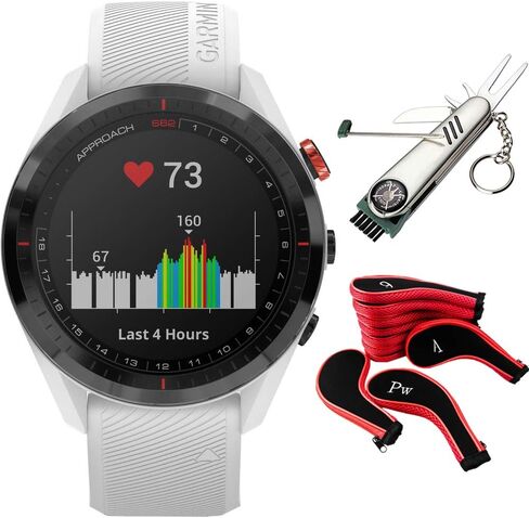إطار سيراميك Garmin Approach S62 مع حزام سيليكون أسود وساعة جولف GPS والمزيد in Saudi Arabia