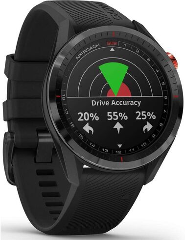 إطار سيراميك Garmin Approach S62 مع حزام سيليكون أسود وساعة جولف GPS والمزيد in Saudi Arabia