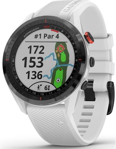 إطار سيراميك Garmin Approach S62 مع حزام سيليكون أسود وساعة جولف GPS والمزيد in Saudi Arabia