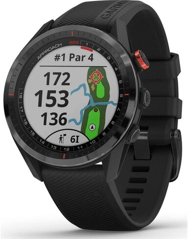 إطار سيراميك Garmin Approach S62 مع حزام سيليكون أسود وساعة جولف GPS والمزيد in Saudi Arabia