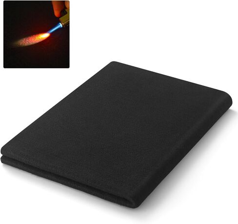 Carbon Felt Welding Blankets, Flame Retardant Fabric Material, 5MM Heat Shield Withstand High Temperature, Fireproof Mat for Soldering Brazing Plumbing, Protect from Sparks Spatter(8 * 12inch) in Saudi Arabia