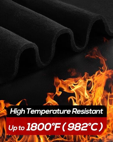 Carbon Felt Welding Blankets, Flame Retardant Fabric Material, 5MM Heat Shield Withstand High Temperature, Fireproof Mat for Soldering Brazing Plumbing, Protect from Sparks Spatter(8 * 12inch) in Saudi Arabia