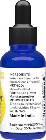 زيت إكليل الجبل العطري 30 مل - 1 أونصة - نقي وطبيعي - مع قطارة ماصة in Kuwait