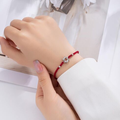 Star of David Red String Bracelet for Women Lucky Amulet Magen David Charm Bracelet Jewelry in Kuwait