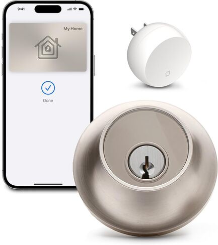 Level Lock+ (Wi-Fi) Smart Lock - World's Smallest Smart Lock Plus Apple Home Keys - Lock/Unlock from Anywhere - Level App for iOS & Android - Works with Apple Home, Alexa, Google Home (Matte Black) in Saudi Arabia