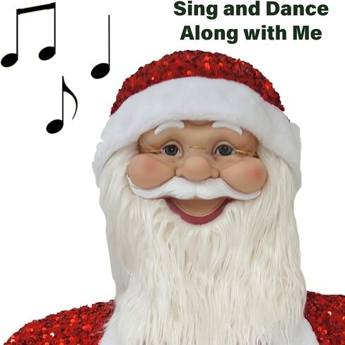 Fraser Hill Farm 58-in. Dancing Mrs. Claus with Festive Basket, Indoor Animated Holiday Home Decor, Motion-Activated Christmas Animatronic in Kuwait