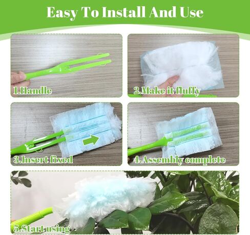 Duster Refills with Duster Refills,20 Count 180 Heavy Duty Dusters Refills,Multi Surface Heavy Duty Feather Dusters Kit for Cleaning Kitchens,Bedrooms, Bathrooms,Studies,Cars,Furniture, Blinds in Saudi Arabia