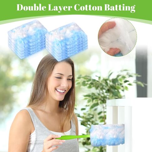 Duster Refills with Duster Refills,20 Count 180 Heavy Duty Dusters Refills,Multi Surface Heavy Duty Feather Dusters Kit for Cleaning Kitchens,Bedrooms, Bathrooms,Studies,Cars,Furniture, Blinds in Saudi Arabia