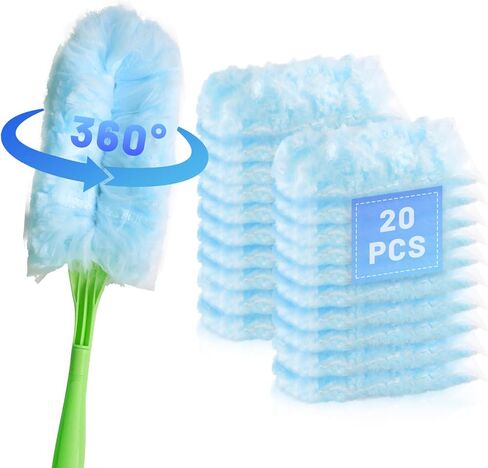 Duster Refills with Duster Refills,20 Count 180 Heavy Duty Dusters Refills,Multi Surface Heavy Duty Feather Dusters Kit for Cleaning Kitchens,Bedrooms, Bathrooms,Studies,Cars,Furniture, Blinds in Saudi Arabia