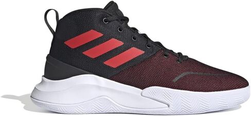 adidas Men's OwnTheGame Basketball Shoe, Black/Red/White, 10.5 M US in Saudi Arabia