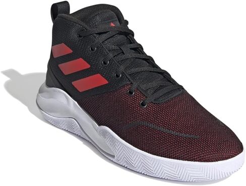 adidas Men's OwnTheGame Basketball Shoe, Black/Red/White, 10.5 M US in Saudi Arabia