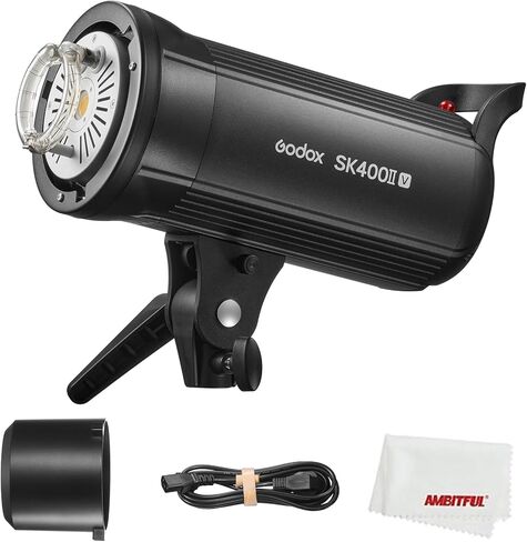 Godox SK400II-V SK400II V 400Ws 5700±200K Strobe Light,Built-in 2.4G Wireless X System,Clear LCD Panel, with LED Modeling Lamp for Bowens Mount Photo Studio in Saudi Arabia
