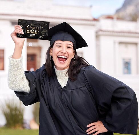 Graduation Exploding Money Boxes Kit, Black Gold Bounces Cash Exploding Money Boxes with Confetti, Congrats Grad Pop up Gift Boxes for 2024 High School College Graduation Party in Saudi Arabia