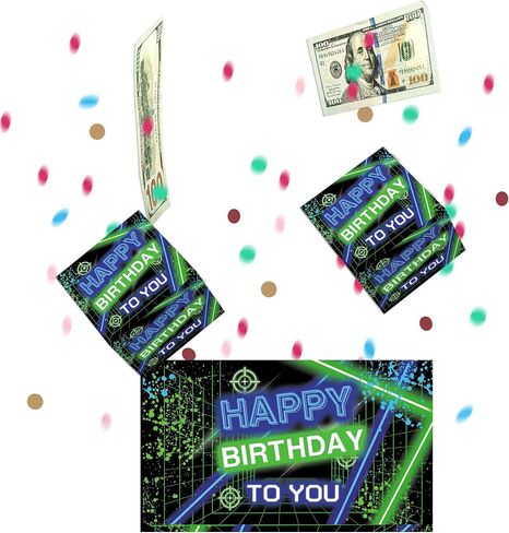 Graduation Exploding Money Boxes Kit, Black Gold Bounces Cash Exploding Money Boxes with Confetti, Congrats Grad Pop up Gift Boxes for 2024 High School College Graduation Party in Saudi Arabia
