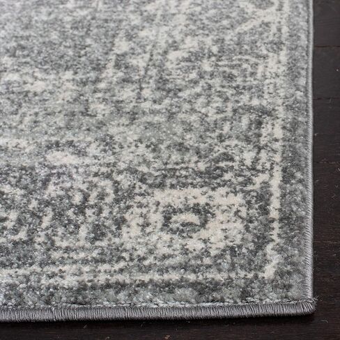 مجموعة SAFAVIEH Evoc 2'2" x 17' رمادي/عاجي EVK270S رث أنيق غير متساقط لغرفة المعيشة وغرفة النوم عداء in Saudi Arabia