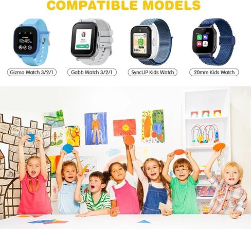Scrunchies Watch Bands Compatible with Gizmo Watch 3 2 1, Gabb Watch 3 2 1, SyncUP Kids Watch, 20mm, Quick Release, Replacement Wristband for Kids Boys Girls in Saudi Arabia