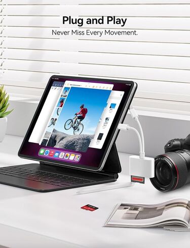 قارئ بطاقة SD USB C لجهاز iPhone 15 iPad Mac 3 في 1 محول بطاقة كاميرا USB-C مع فتحات مزدوجة ومنفذ USB لأجهزة Mac MacBook Pro/Air/Mini Android المحمول المزيد من أجهزة USBC Typec in Kuwait