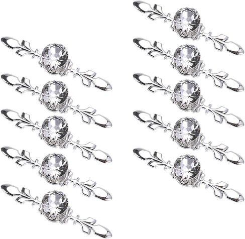 Sumnacon Drawer Dresser Knobs Pull Handles - Crystal Glass Diamond Decorative Knobs with Plate, Cabinet Cupboard Door Knobs with Screws for Kitchen Bathroom Office Decoration Pack of 10 in Kuwait